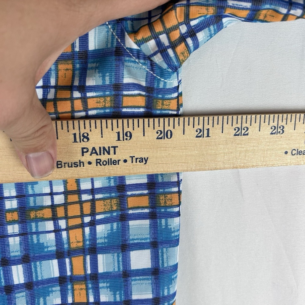 Tommy Bahama Coconut Point Island Zone Performance Shirt‎ Mens Small Blue Plaid - Picture 8 of 10